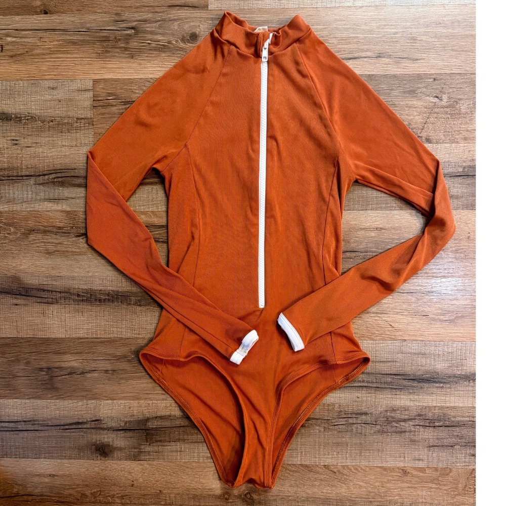 Juillet Paris Grande Palombaggia One Piece Swimsuit Ribbed Long Sleeve UPF 50